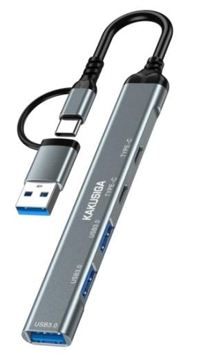 KAKUSIGA KSC-1436 10 in 1 multifuctional converter (Type-C+USB to USB3.0*3+Type-C*2)