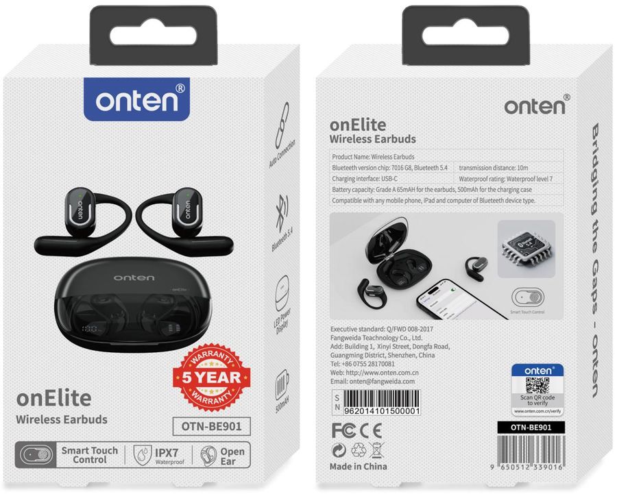 ONTEN OTN-BE901 Bluetooth earphones /ON-Elite
