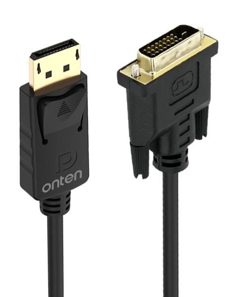 ONTEN OTN-DP305 DP (DisplayPort ) Male (input) to DVI24+1 (Out) Male Cable DP