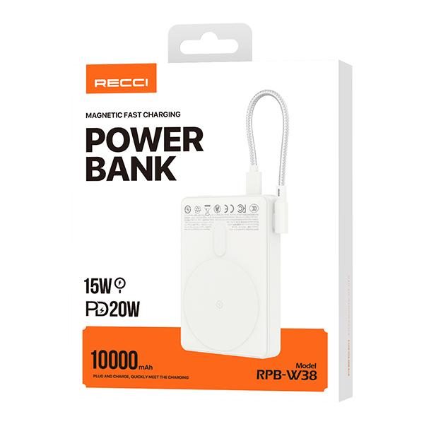 RECCI RPB-W38 Power BANK 15W Magnetic wireless charger