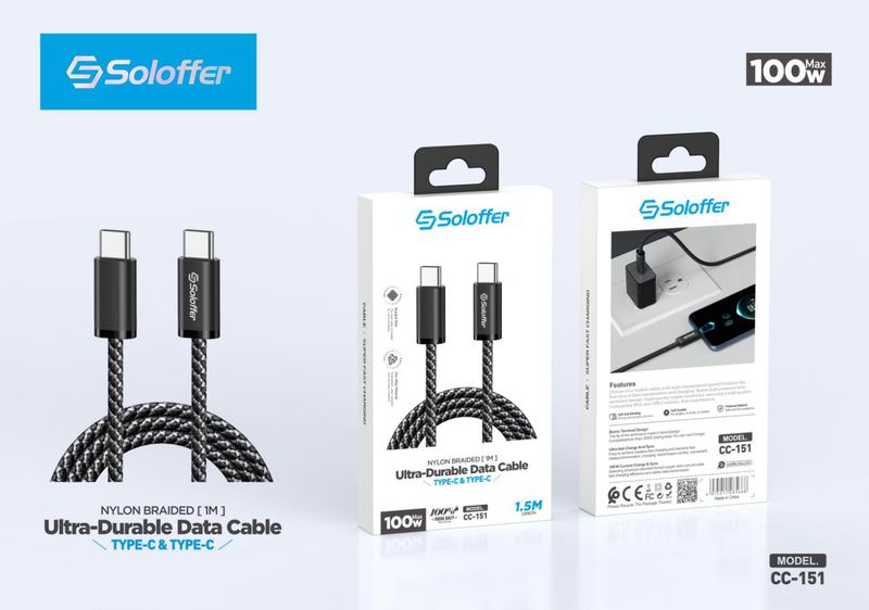SOLOFFER CC-151 USB data cable