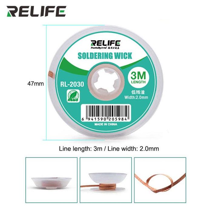 RELIFE RL-2030 Soldering Wick/Low Residue