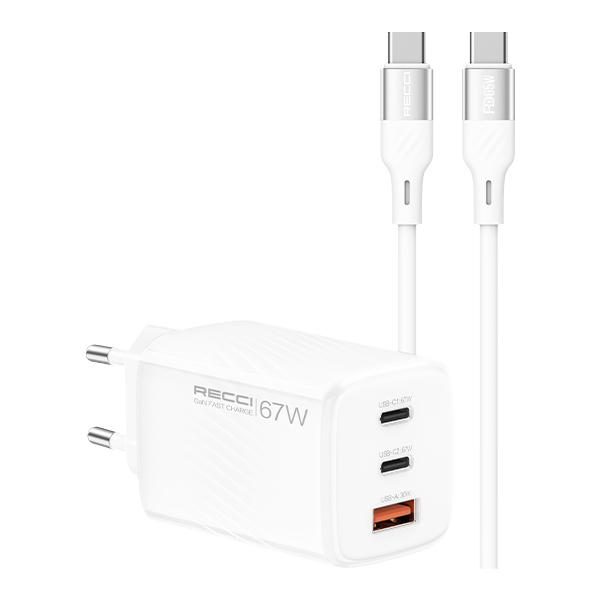 RECCI RC85ECC 67W GAN fast charger set EU PLUG